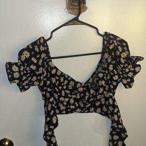 Cute flower crop top